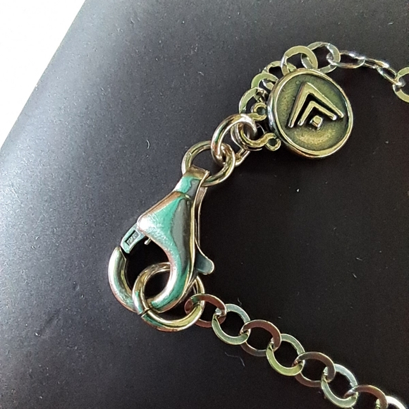 925 Israel Sterling Silver Silpada Circle Hammered Pendant Necklace - Picture 4 of 12